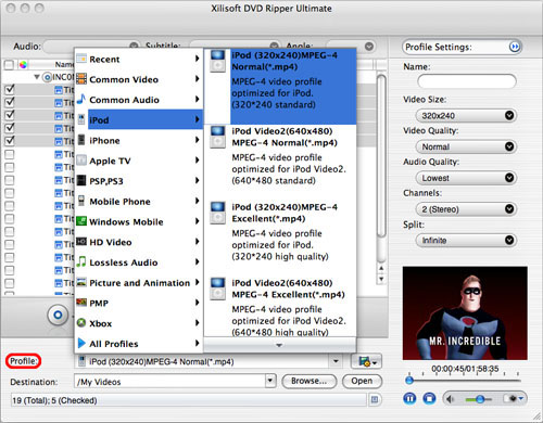 Rip DVD to iPod on Mac, Mac rip DVD to iPod, DVD ripper for mac
