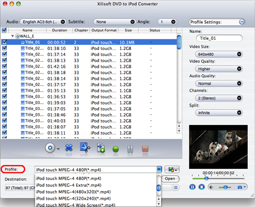 Convert DVD to iPod on Mac, Mac convert DVD to iPod, DVD　to iPod converter on Mac