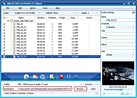 Xilisoft DVD to Pocket PC Ripper