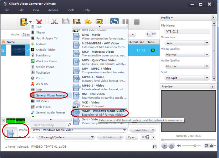 Convert VOB to WMV: how to convert VOB to WMV format files