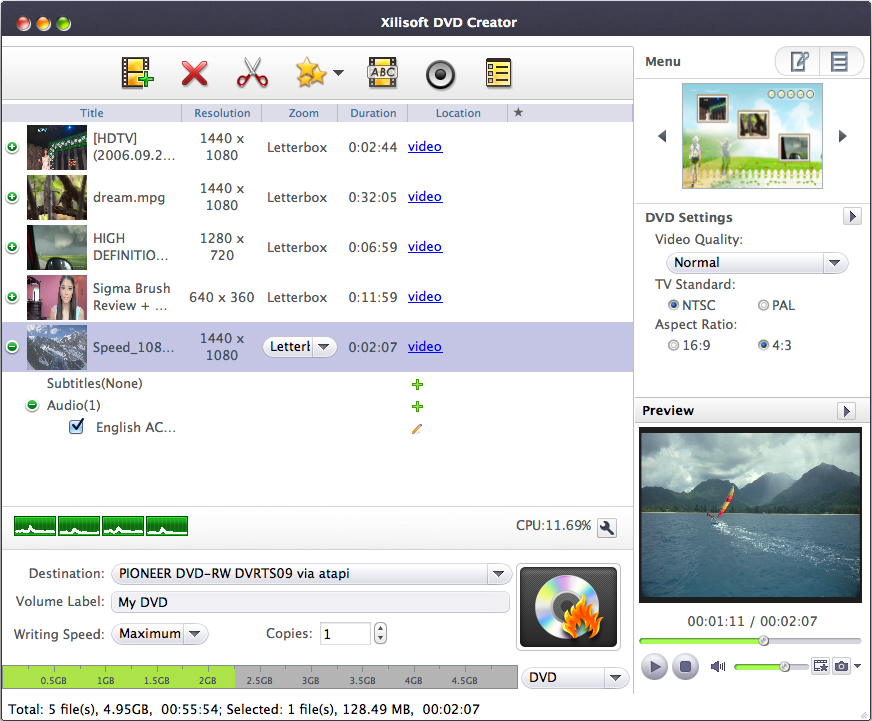 Xilisoft DVD Creator for Mac