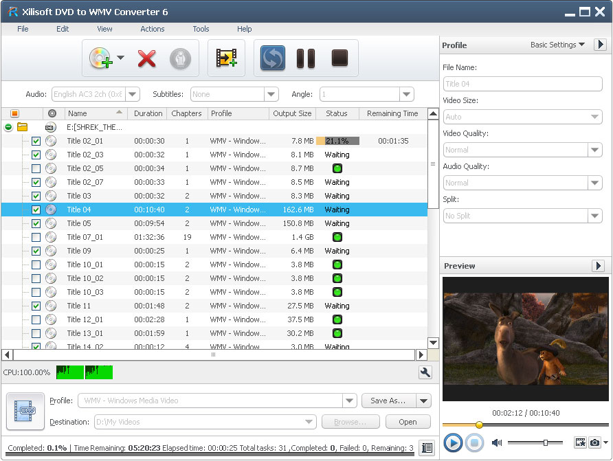 Xilisoft DVD to WMV Converter - Convert DVD to WMV